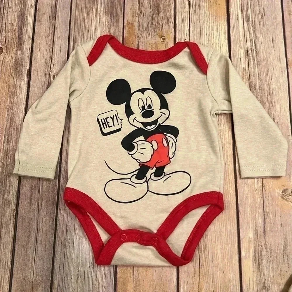 TWIN BUNDLE! Mikey Mouse set with bib | 0-3 Month - Picture 5 of 8